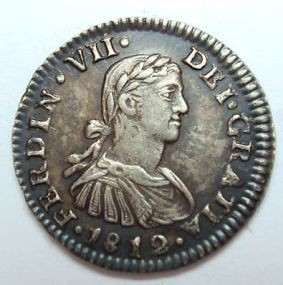 Medio Real 1812. Fernando VII